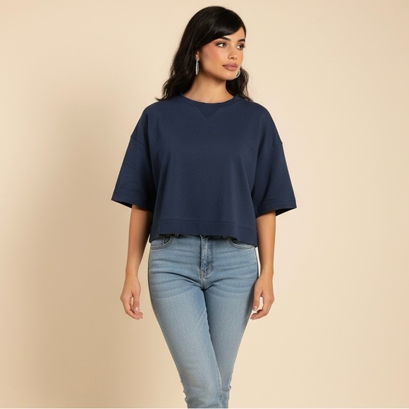 Fila Tops - Fila Navy Blue Women's Crop Top